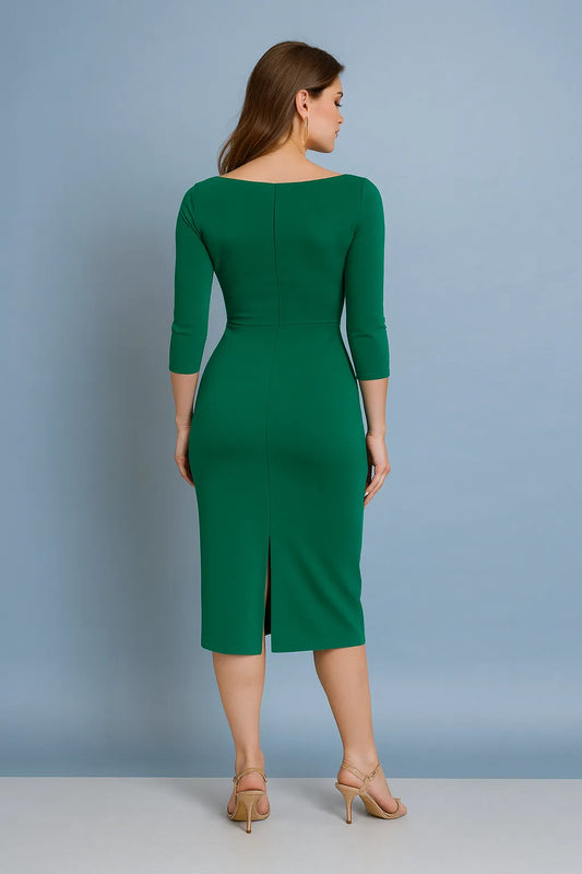 Soft lined midi tango dress in stretch jersey