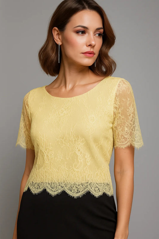 Elegant Chantilly lace tango top
