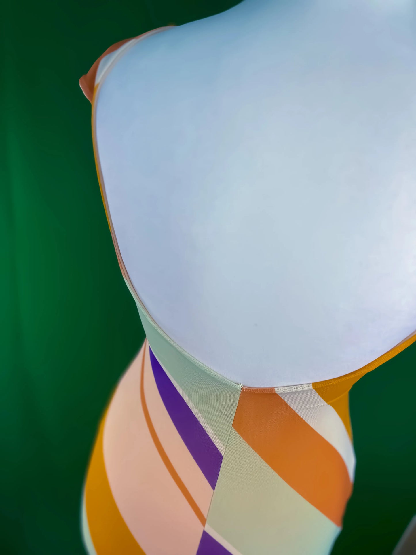 Elegant mesh tango dress with open back and beige lining