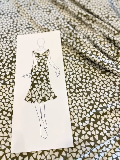 Reversible a-line tango dress with delicate print