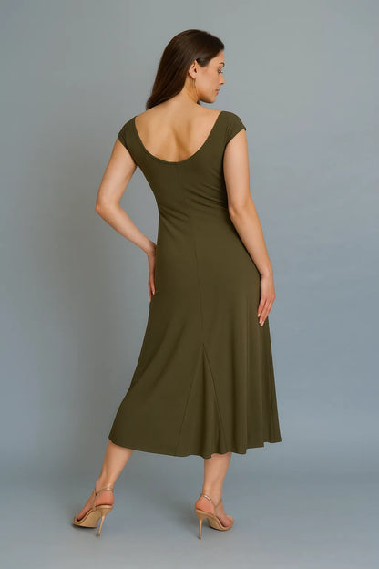 Reversible a-line tango dress with delicate print