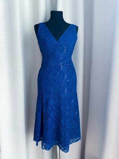 Blue lace tango dress
