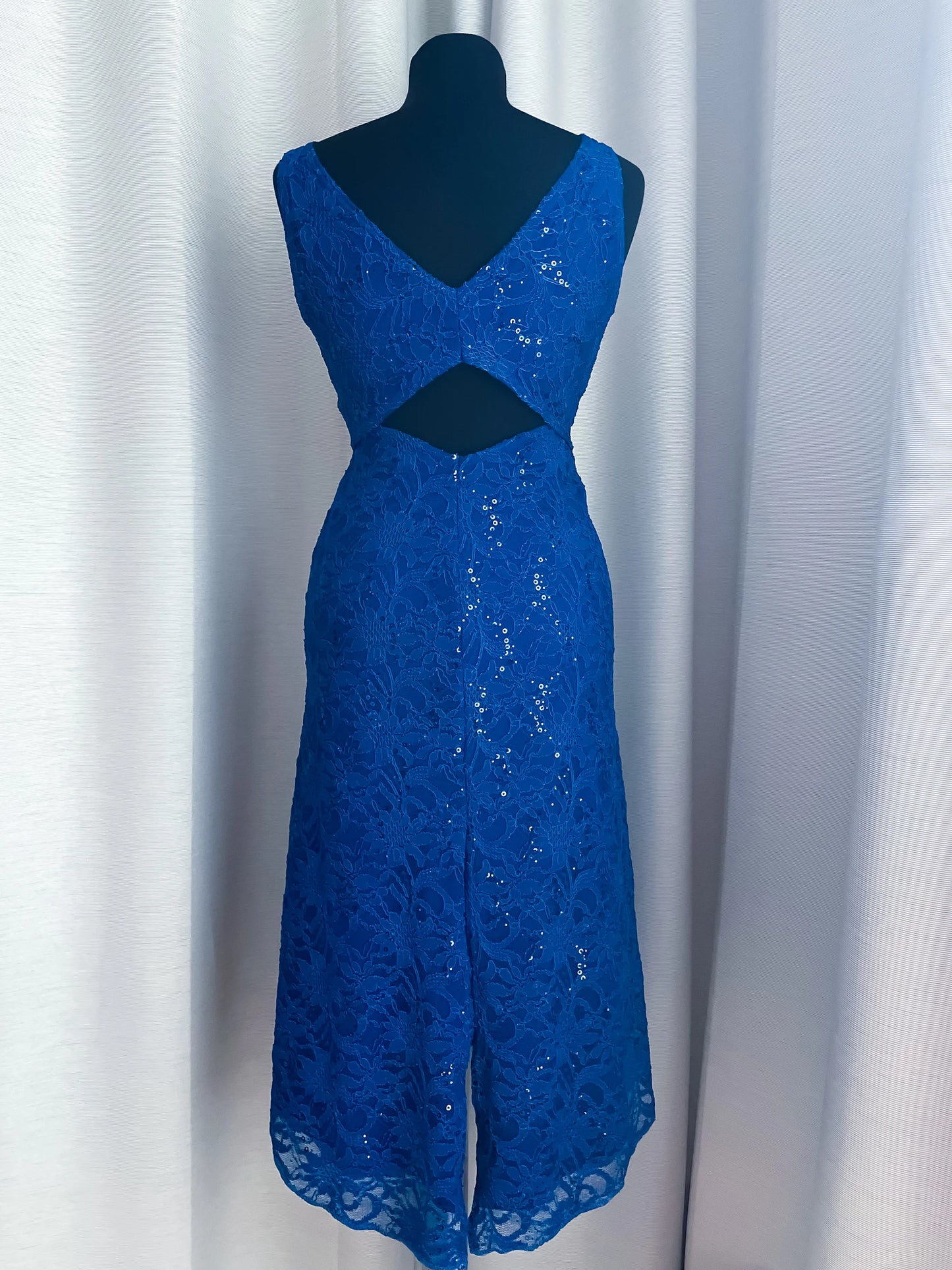 Blue lace tango dress