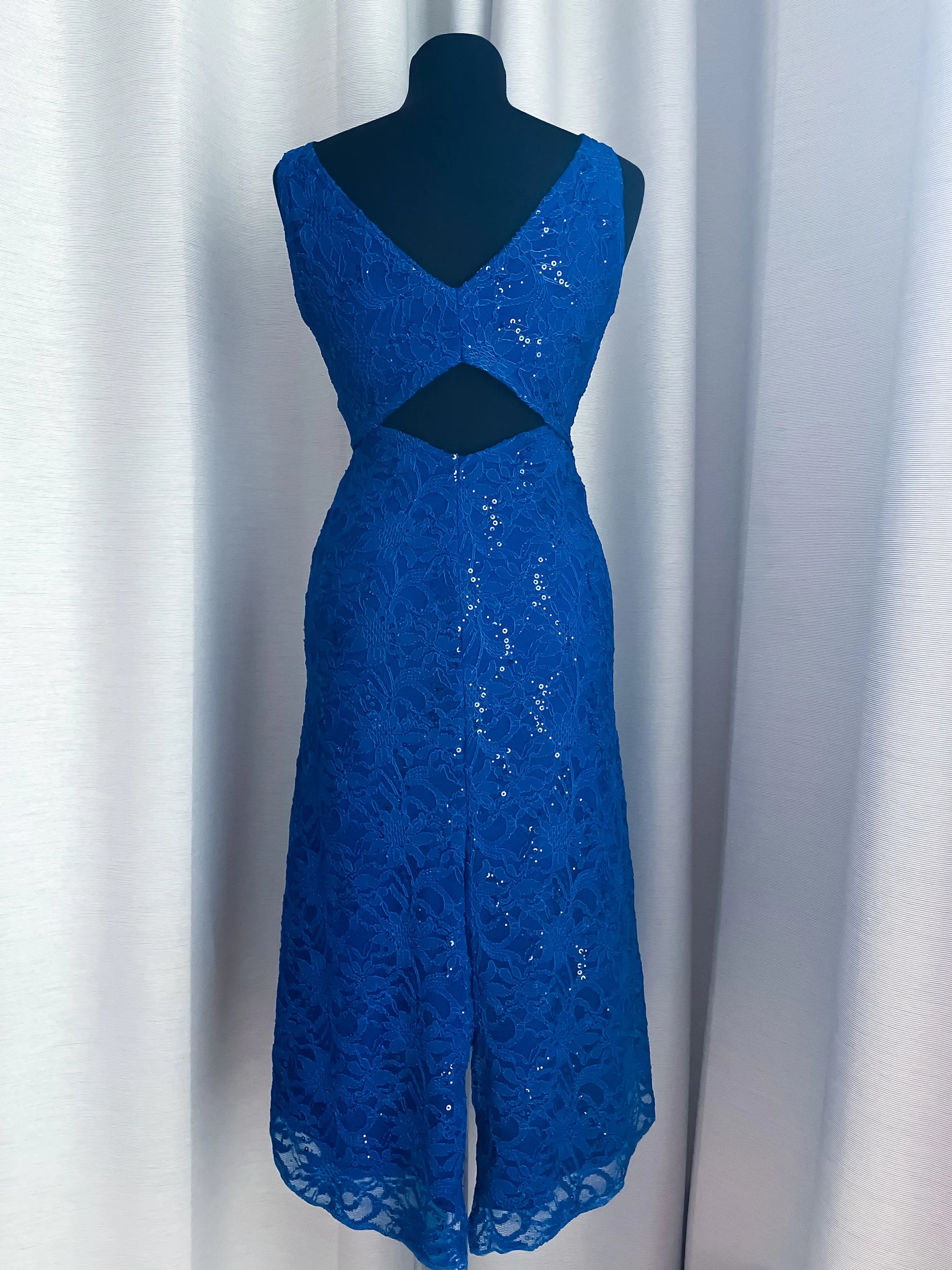Blue lace tango dress