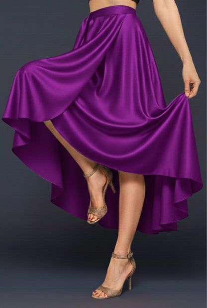 Purple tango skirt being twirled