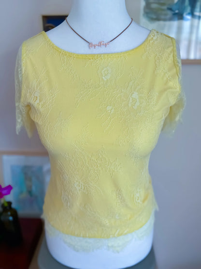 Elegant Chantilly lace tango top