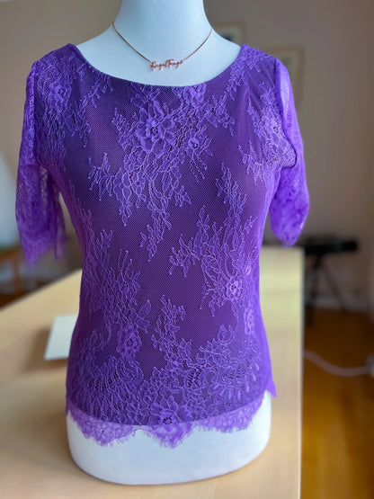 Elegant Chantilly lace tango top