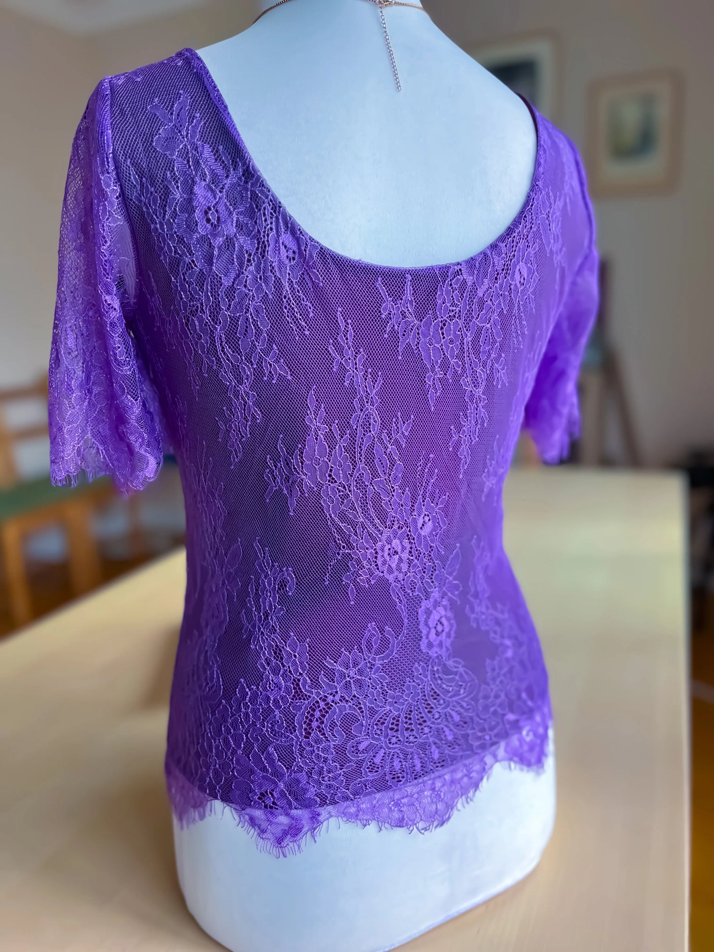 Elegant Chantilly lace tango top