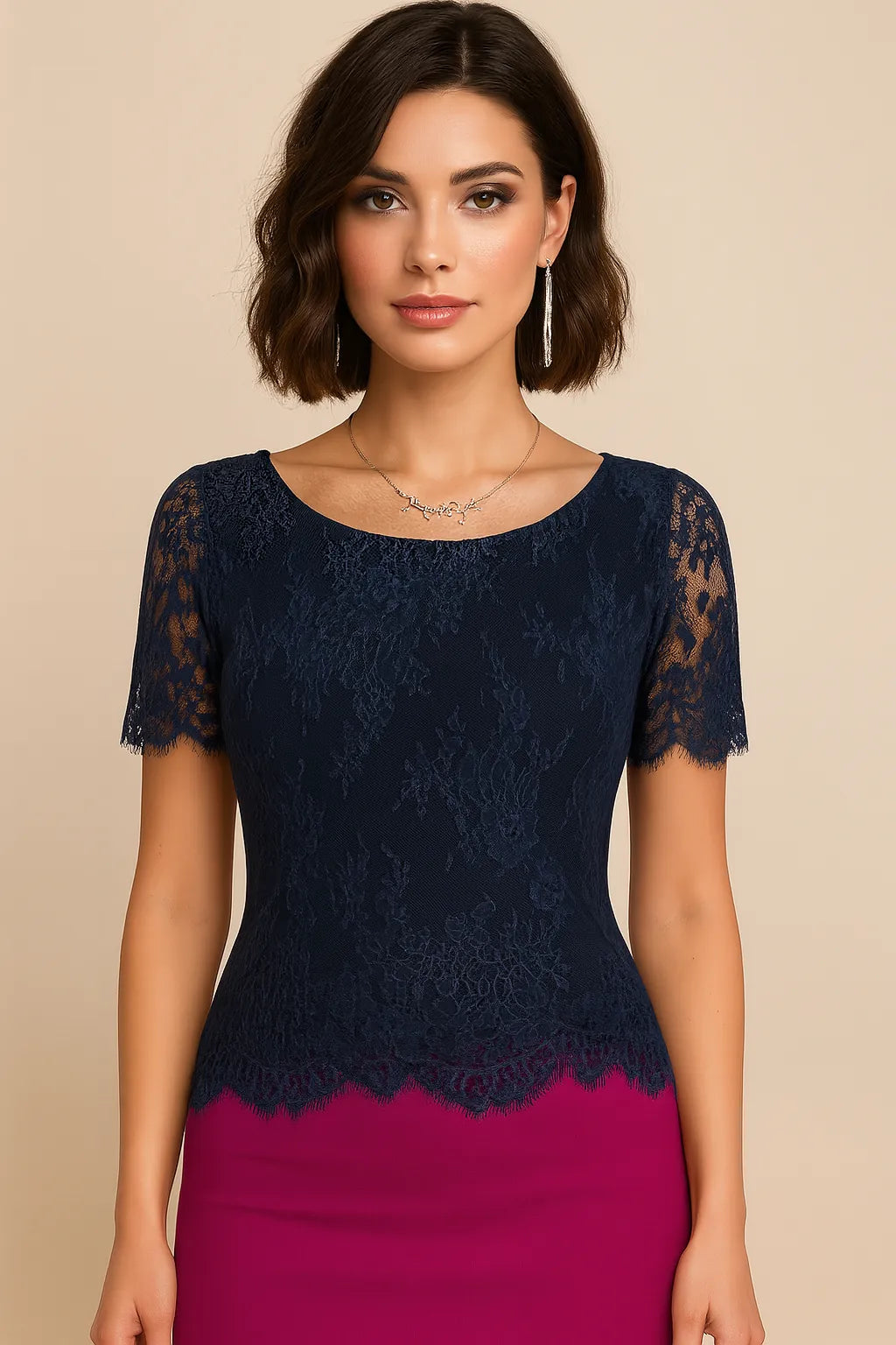 Elegant Chantilly lace tango top