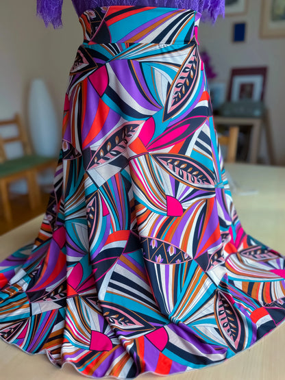 Graceful lightweight jersey tango skirt with flowing silhouette