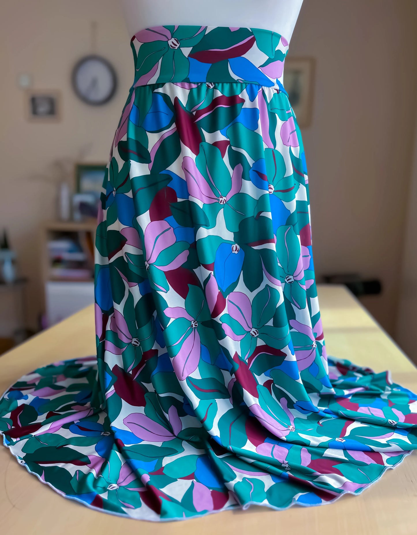 Graceful lightweight jersey tango skirt with flowing silhouette