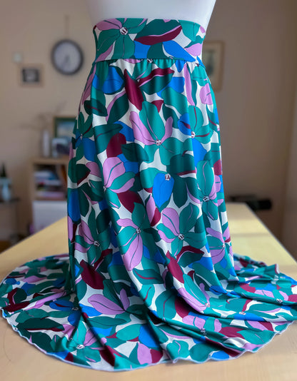 Graceful lightweight jersey tango skirt with flowing silhouette