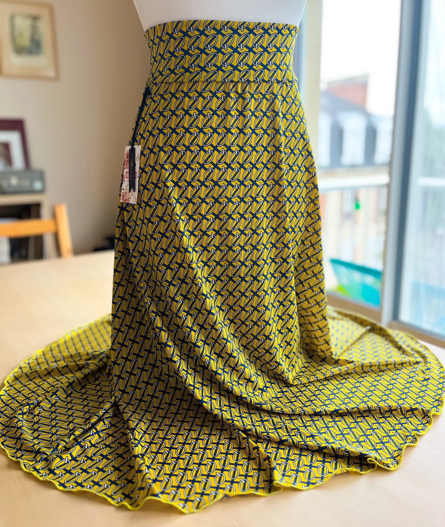 Graceful lightweight jersey tango skirt with flowing silhouette