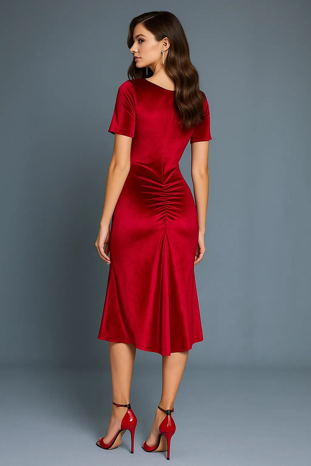 Timeless velvet tango dress with graceful details