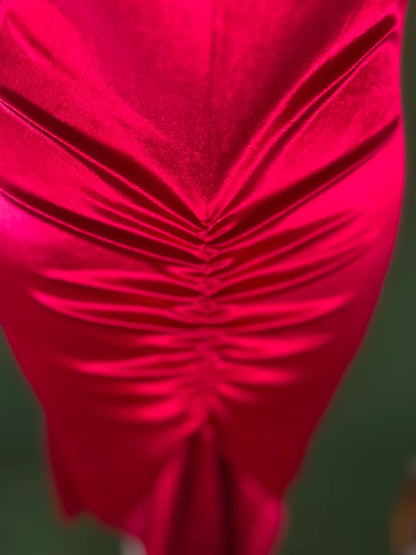 Timeless velvet tango dress with graceful details