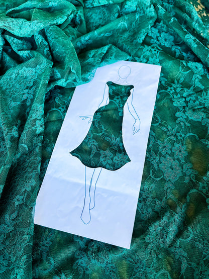 Romantic lace tango top with open back and ribbon tie