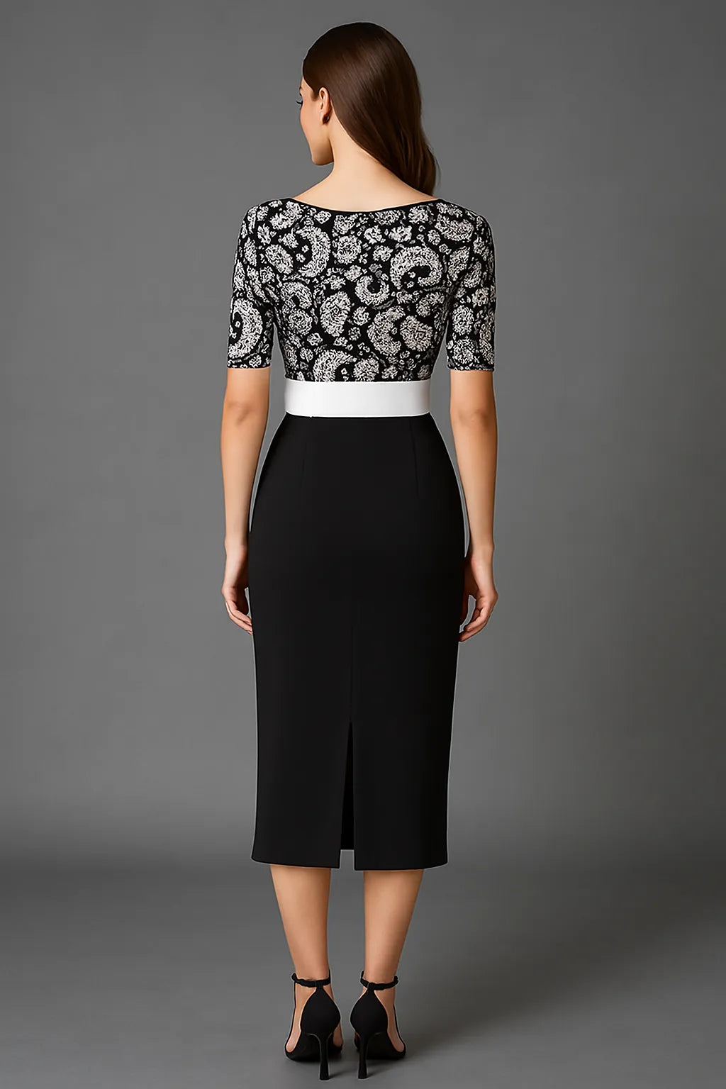 Robe de tango confortable en jersey avec un design contrasté élégant