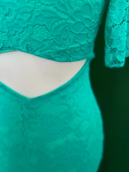 Chic Tiffany lace tango dress with delicate floral pattern