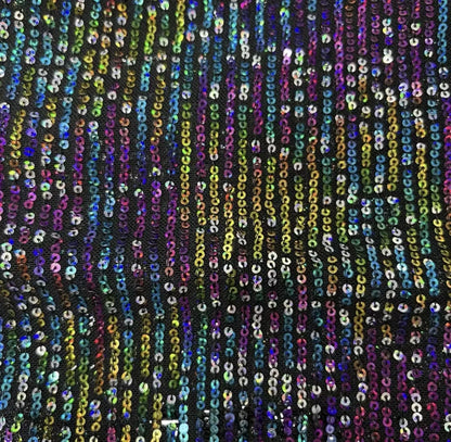 Shimmering sequin tango top with semi-open back