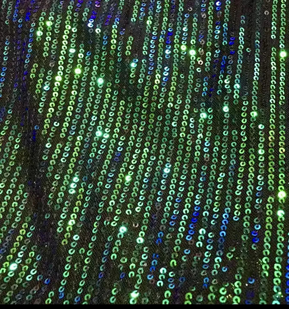 Shimmering sequin tango top with semi-open back