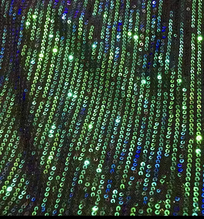 Shimmering sequin tango top with semi-open back