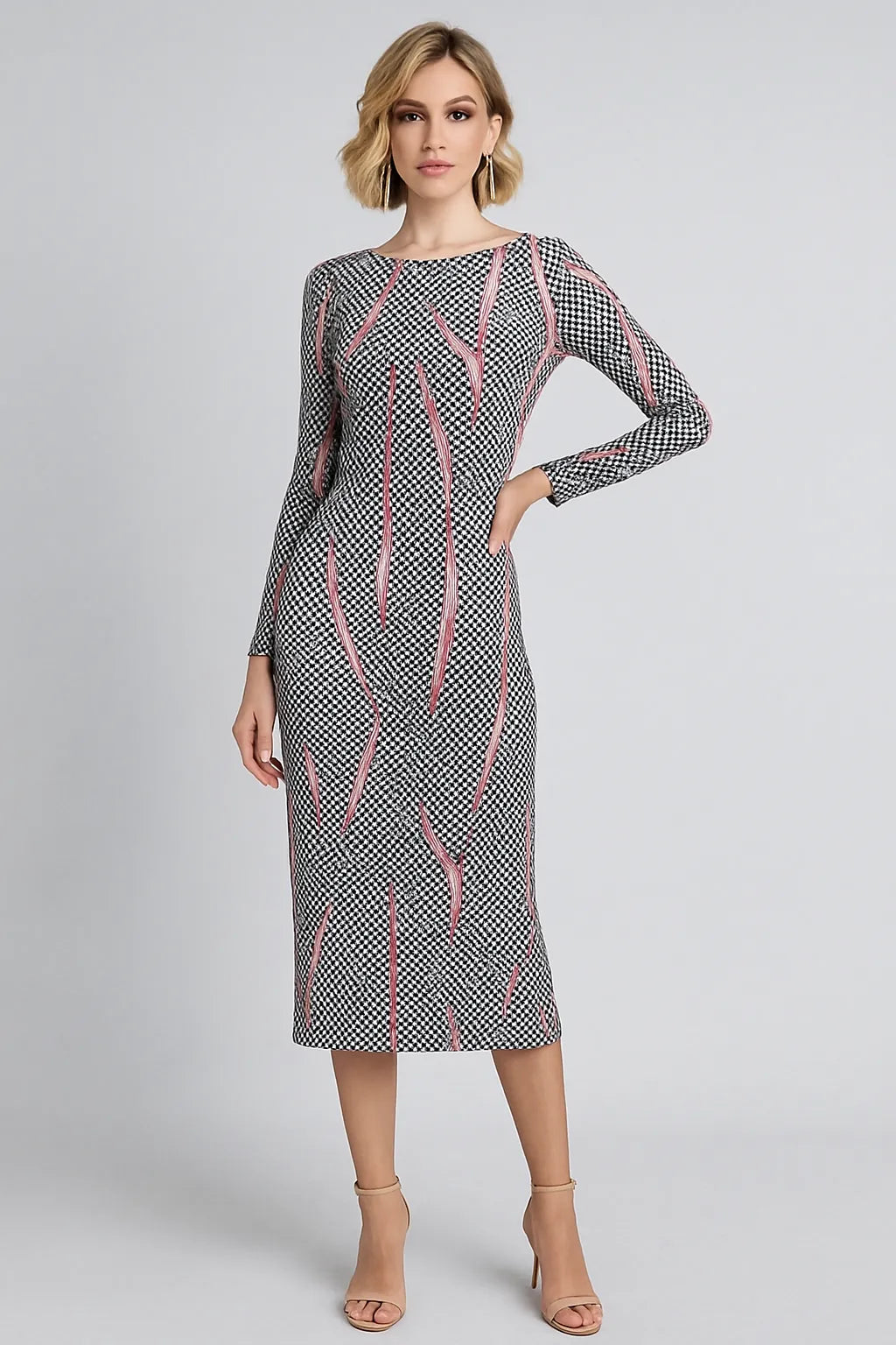 Midi tango dress with graceful flowing silhouette Midi tango dress with graceful flowing silhouette