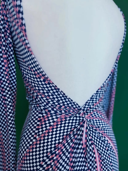 Midi tango dress with graceful flowing silhouette