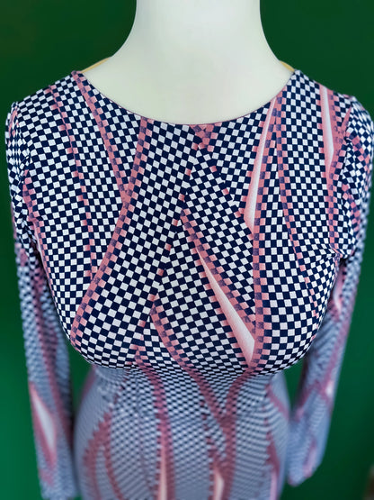 Midi tango dress with graceful flowing silhouette