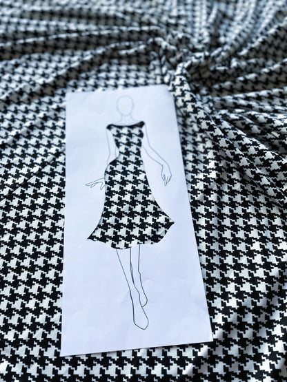 Graceful midi tango dress with flowing silhouette