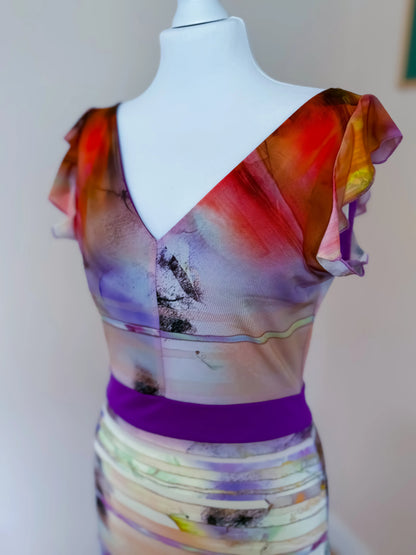 Playful Tango Dress with a Flowing Skirt