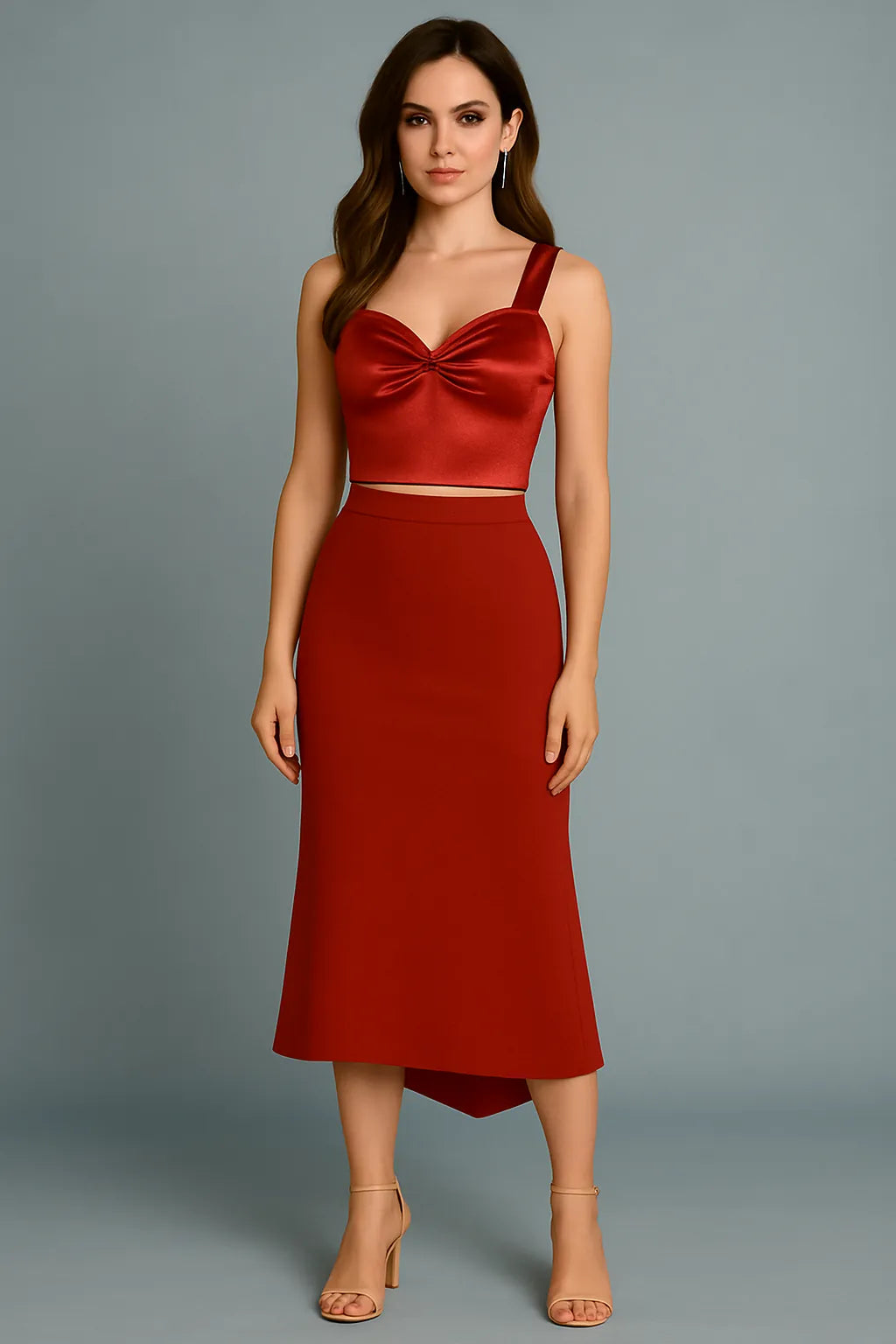 Velvet tango top with wide straps and optional bust gathers