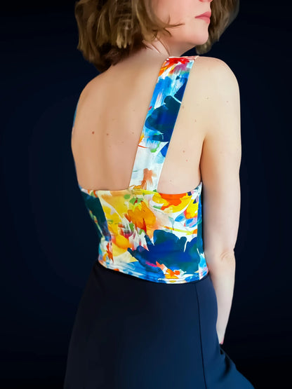 Comfortable lined jersey tango top for graceful movement