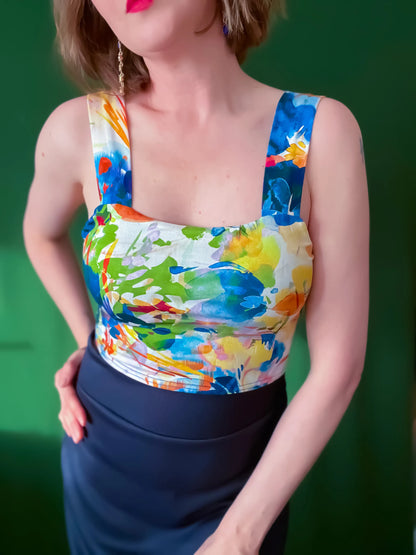 Comfortable lined jersey tango top for graceful movement