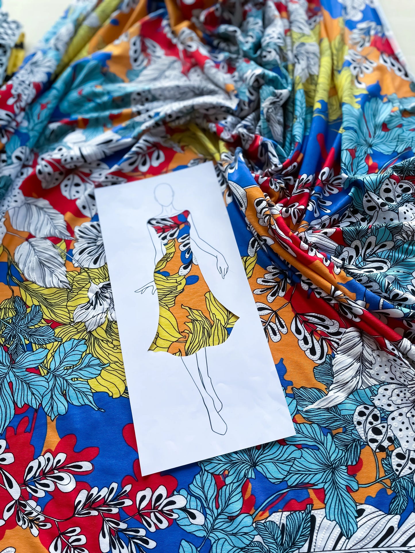 Floral tango tube top in silky jersey - one of a kind