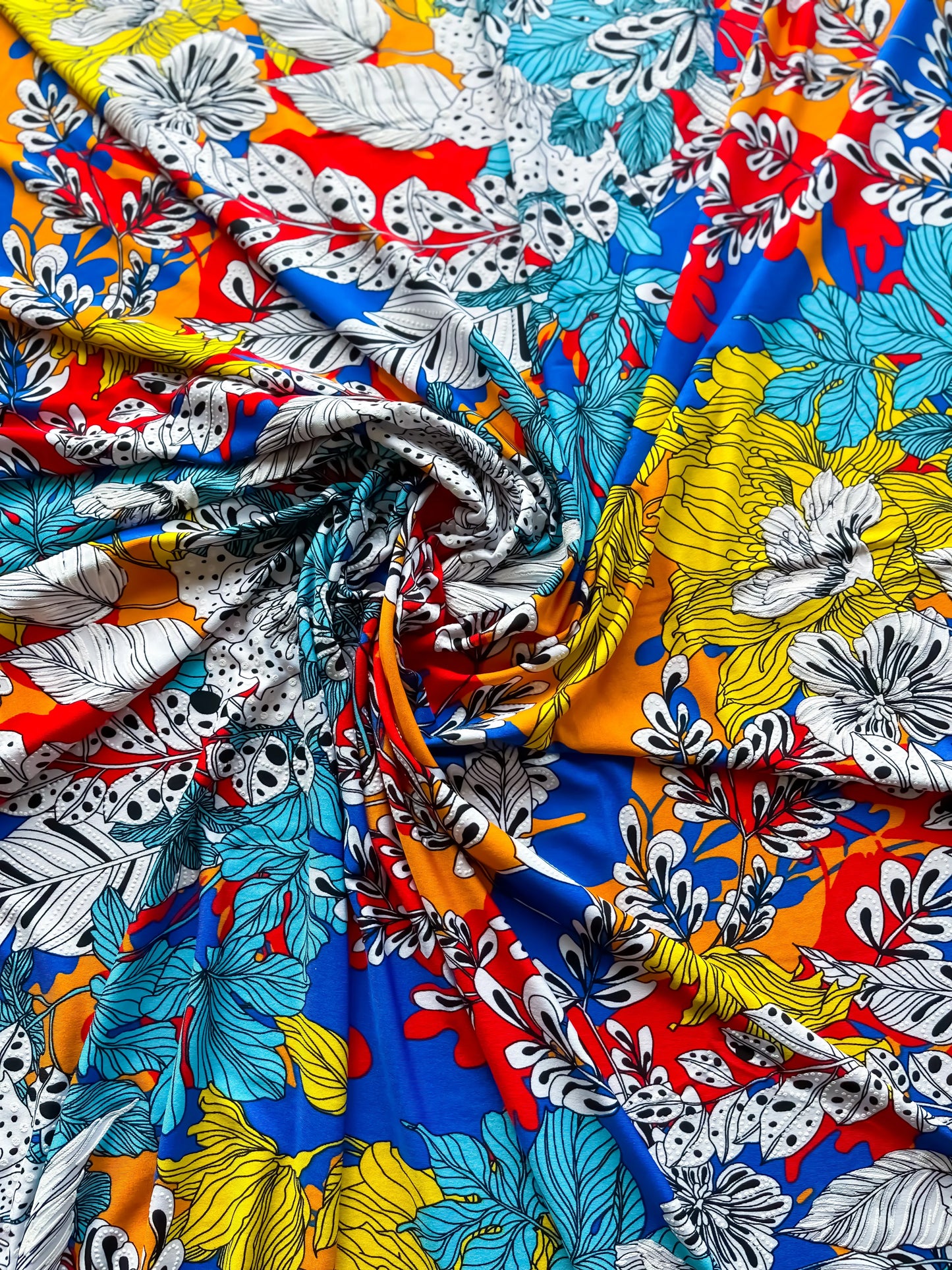 Floral tango tube top in silky jersey - one of a kind