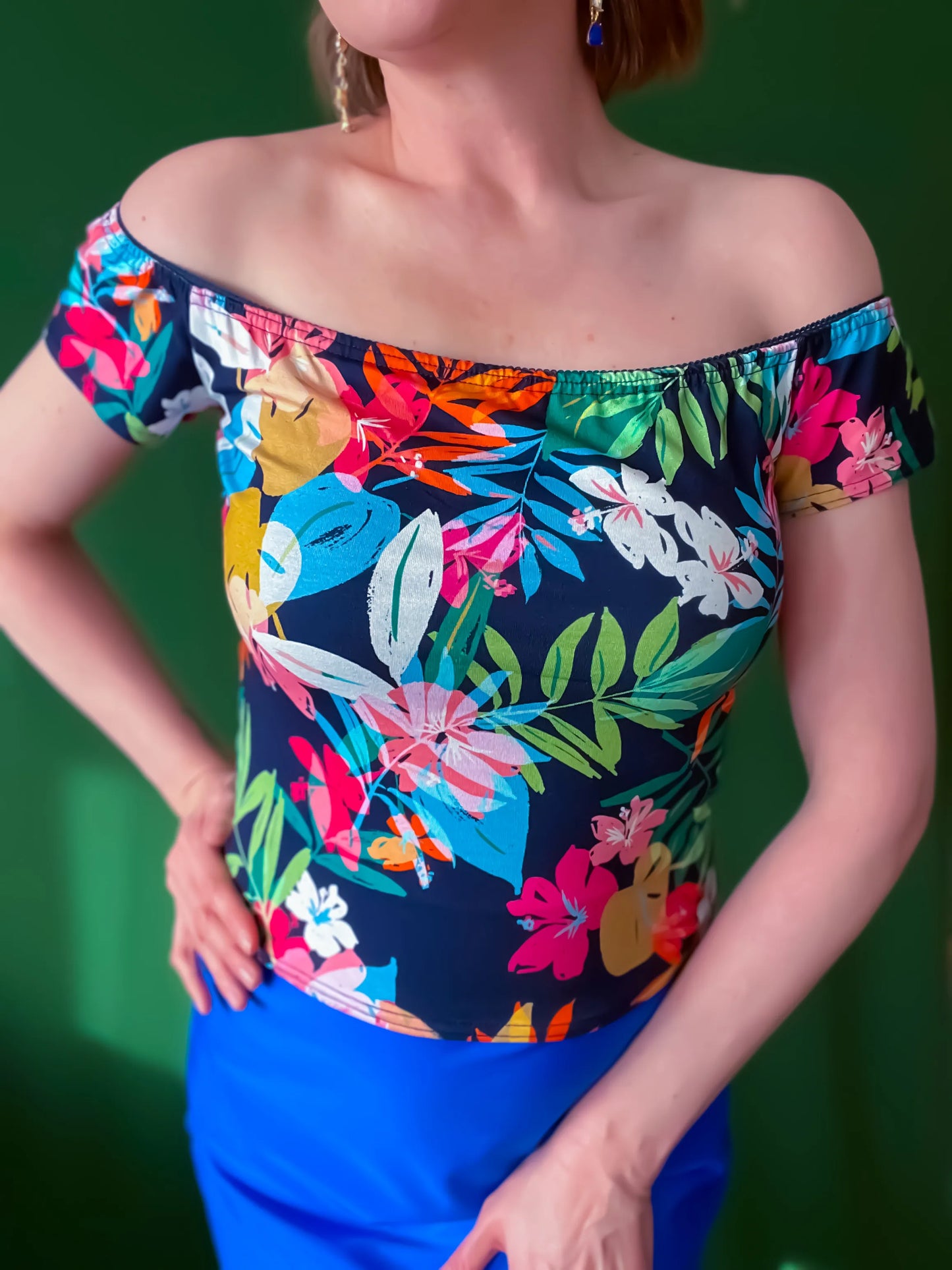 Floral tango top in soft viscose