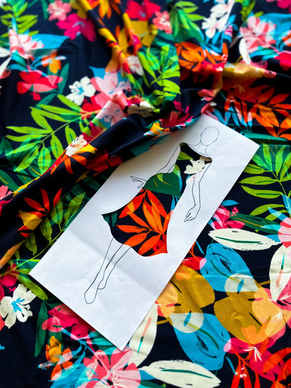 Floral tango top in soft viscose