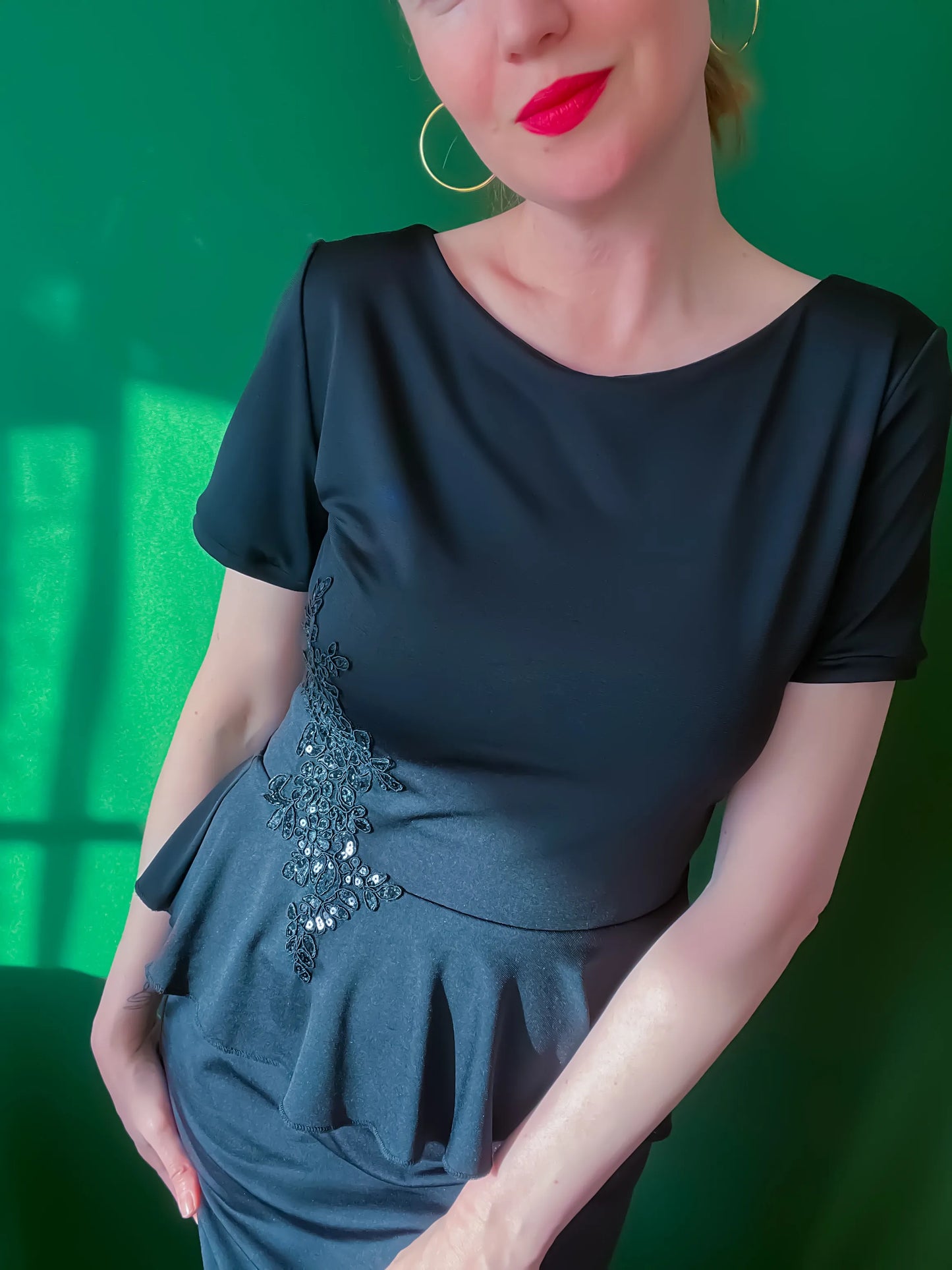 Exclusive basque tango top in lined silky jersey