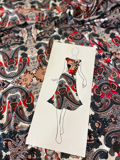 Elegant knit tango dress with deep v-back and knot detail