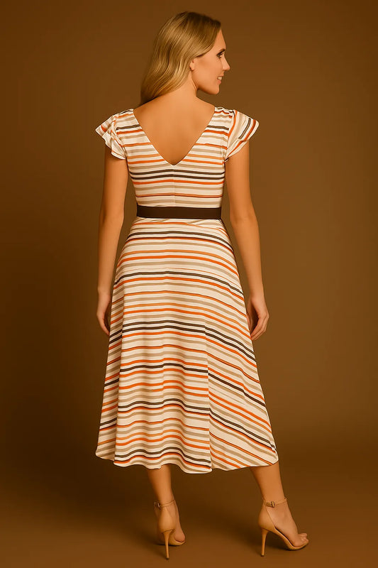 Playful tango dress with airy skirt and flutter detail