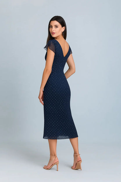 One-of-a-kind shimmering dress with graceful silhouette