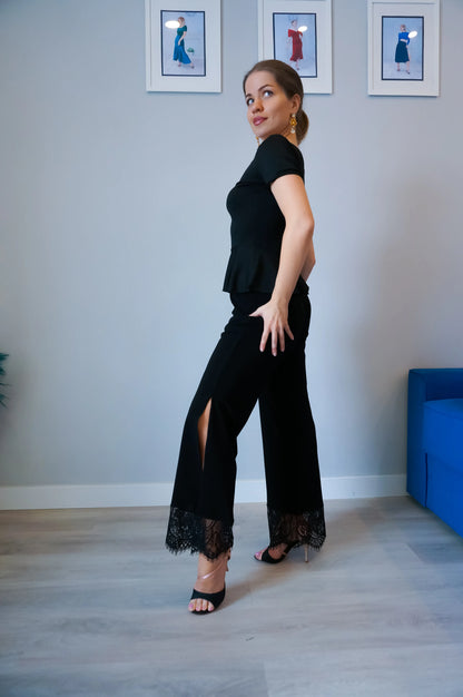 Graceful tango pants with high waistband