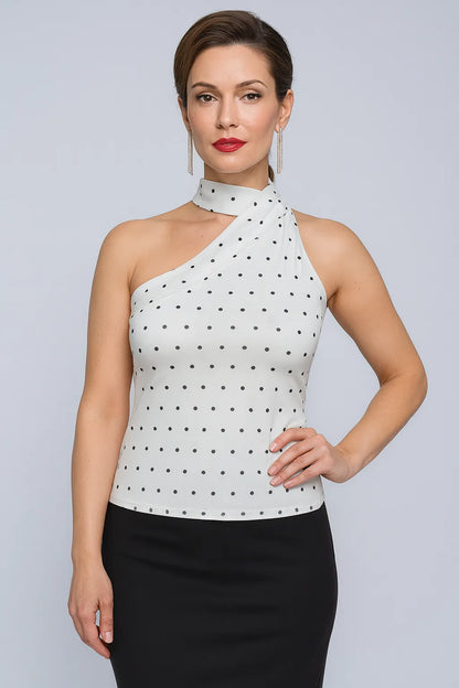 Polka dot jersey tango top - one of a kind
