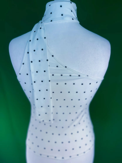 Polka dot jersey tango top - one of a kind