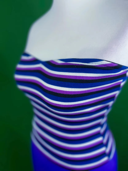 Striped knit bandeau top - one of a kind