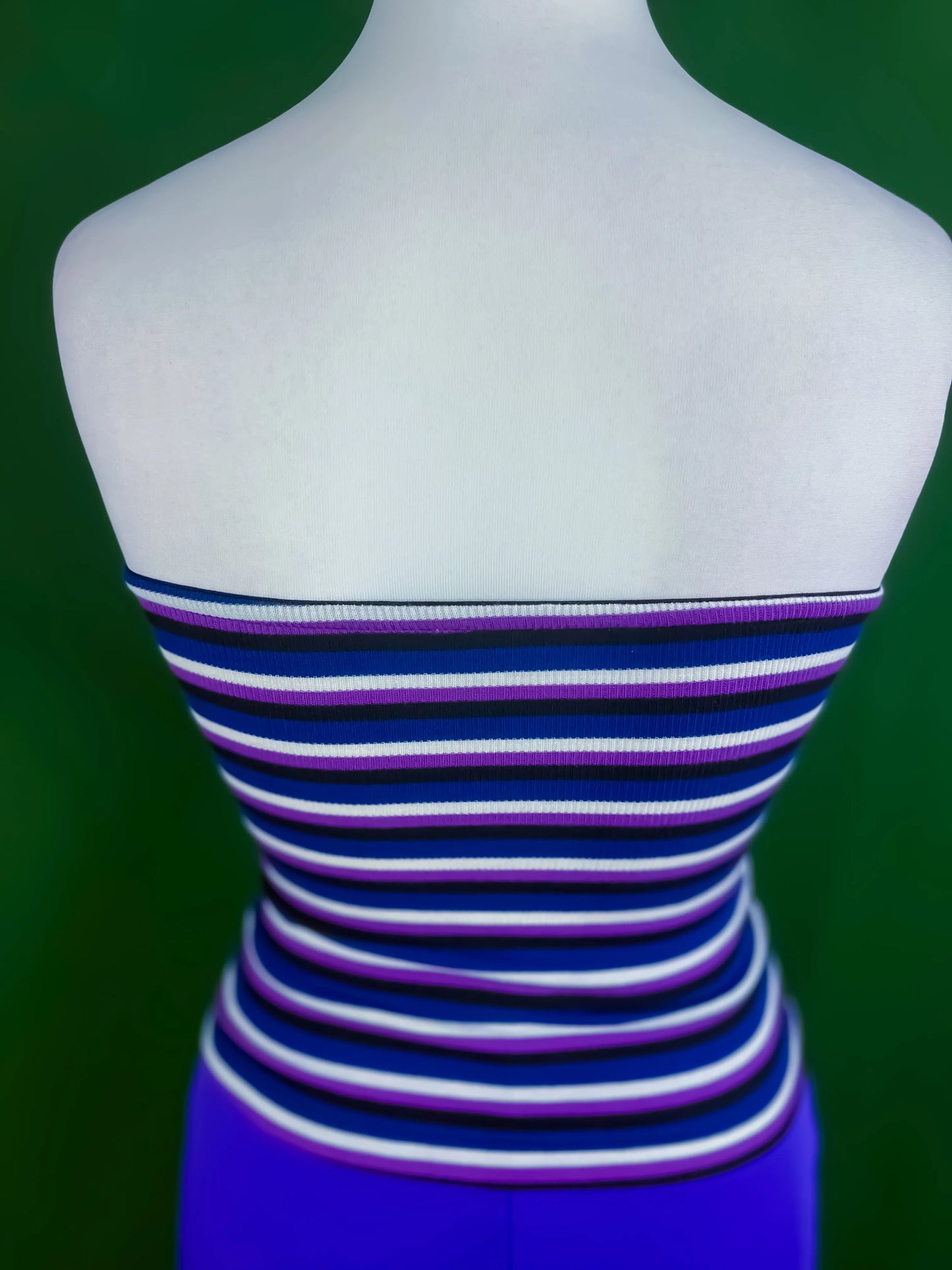 Striped knit bandeau top - one of a kind
