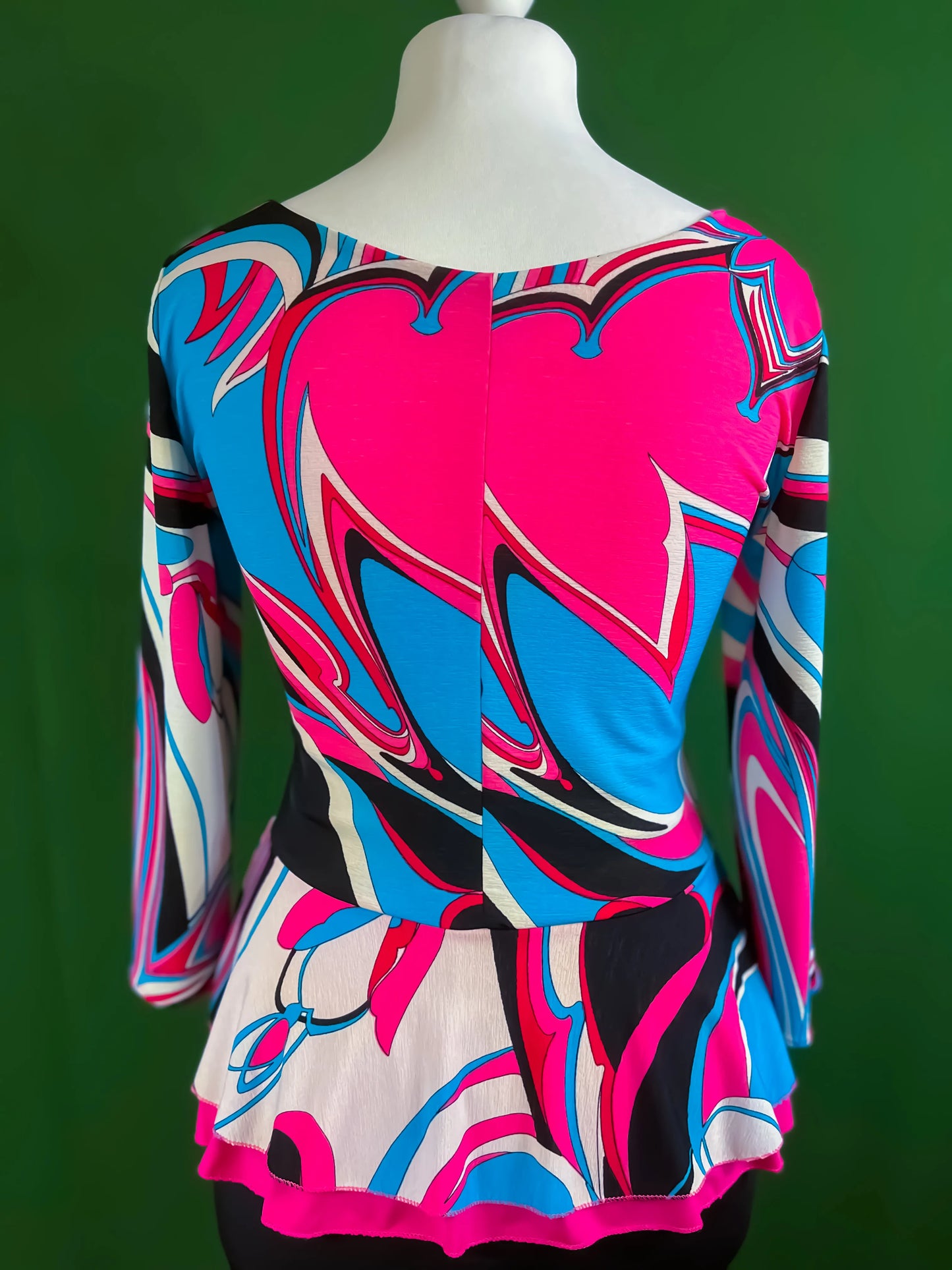 Elegant tango peplum top in soft viscose