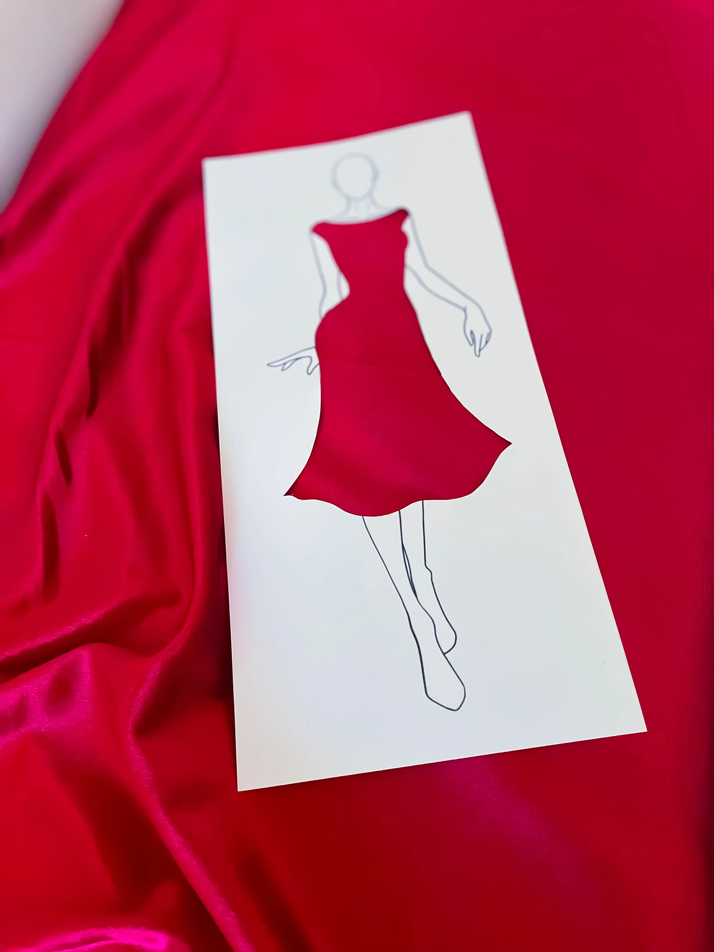 Graceful velvet tango dress with slit