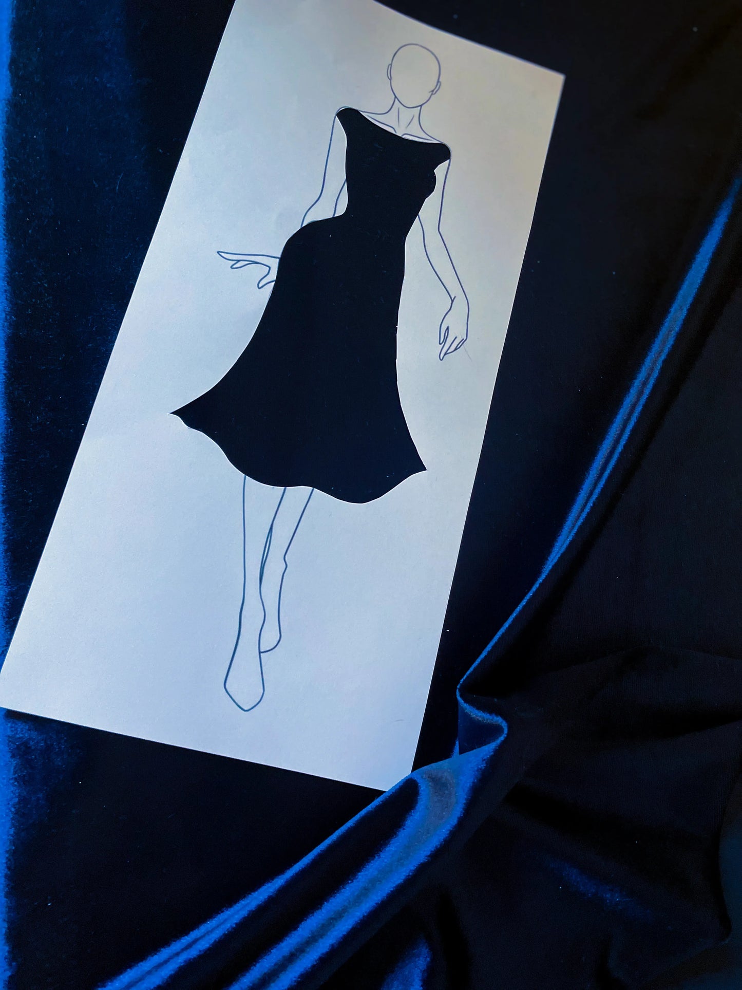 Graceful velvet tango dress with slit