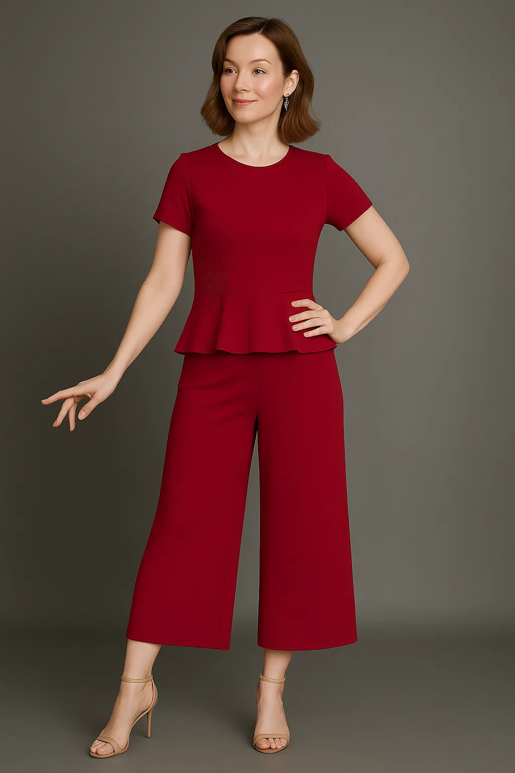 Exclusive burgundy tango pants with elegant silhouette
